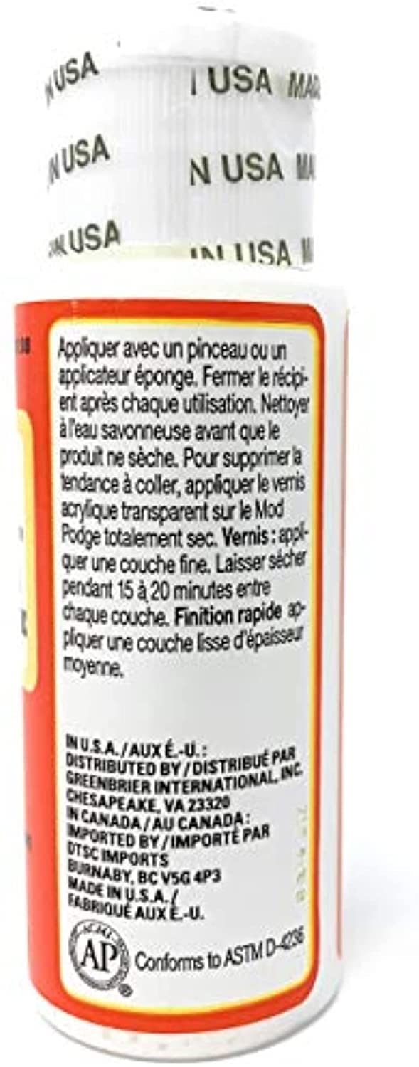 Plaid Crafts Mod Podge Waterbase Sealer, Glue and Finish, Gloss Finish, 59 ml