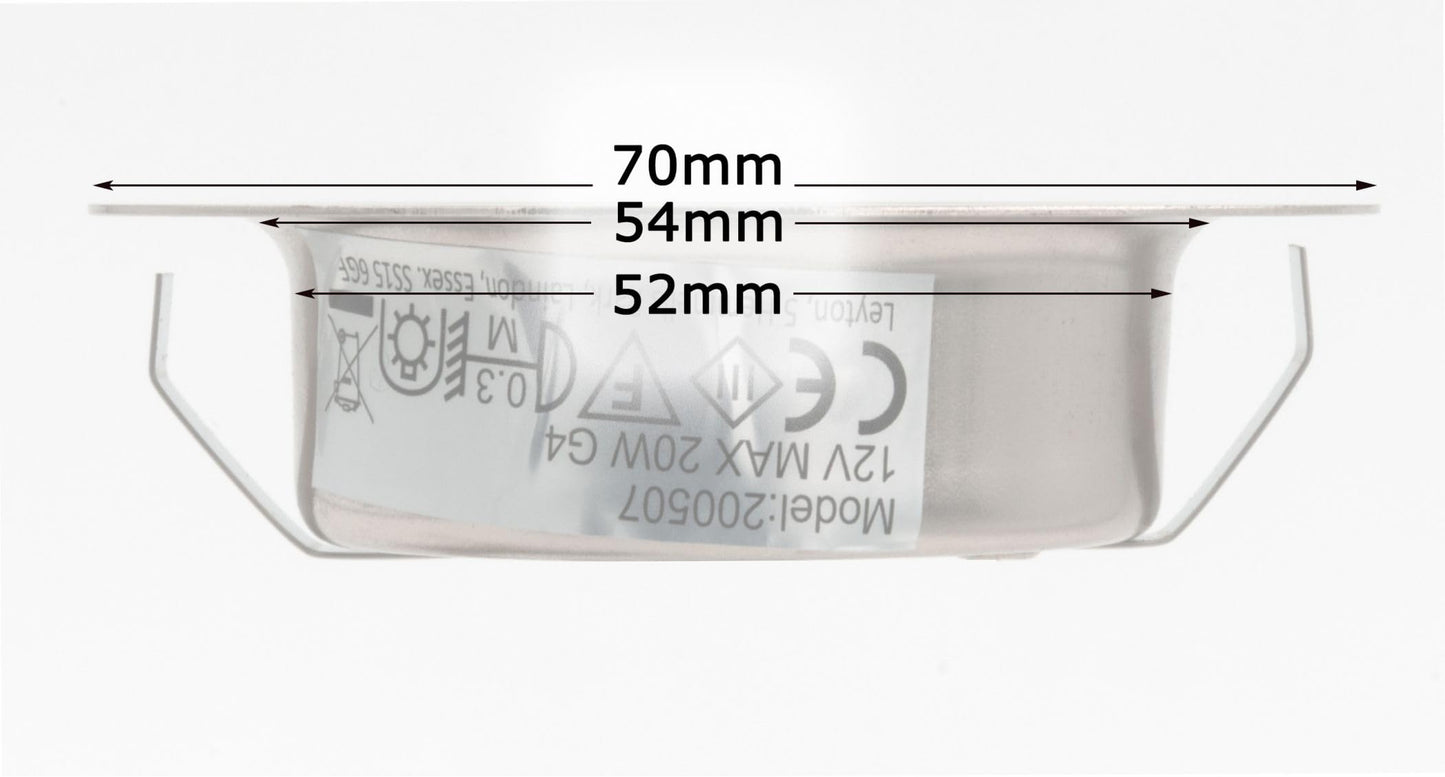 Leyton Lighting LMLVSS01 12v 20w Halogen Recessed Downlight Stainless Steel Warm White (Driver Required)