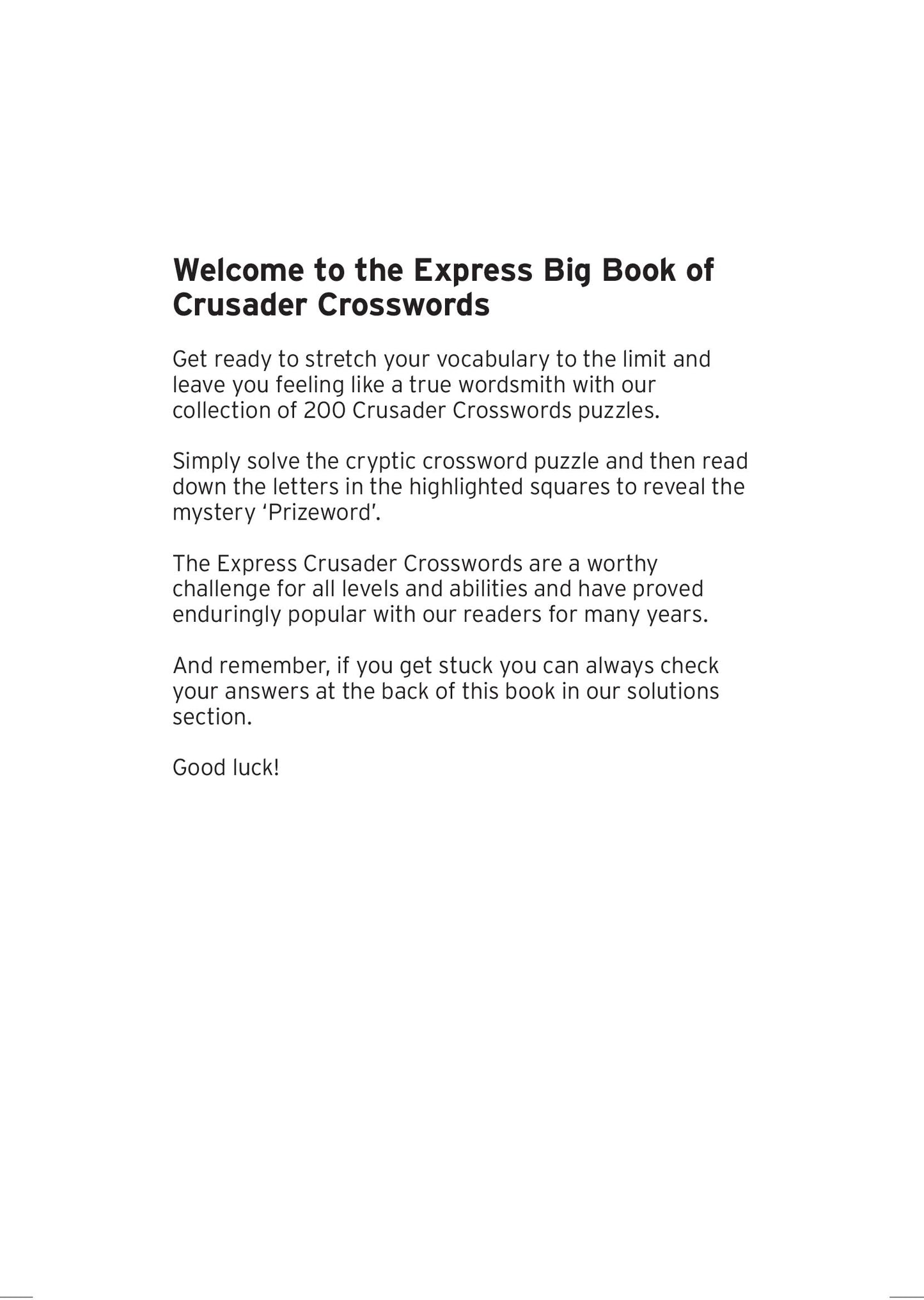 Express: Big Book of Crusader Crosswords Volume 1 (Daily Express Puzzle Books)