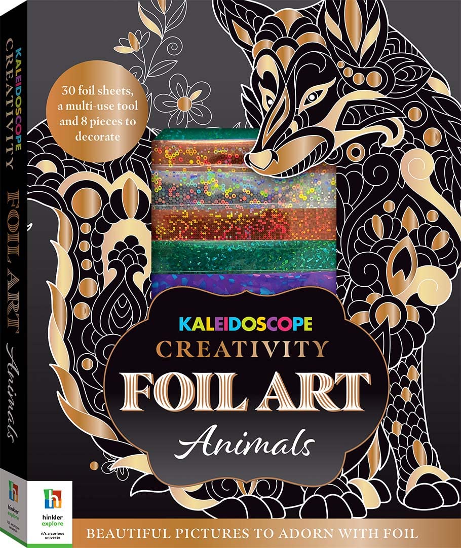Hinkler - Kaleidoscope Creativity Foil Art Animals Kit