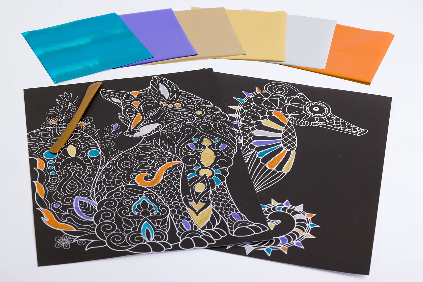 Hinkler - Kaleidoscope Creativity Foil Art Animals Kit